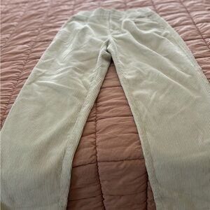 GAP woman’s cream elastic button waist wide whale  Corduroy tapered ankle Pants